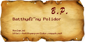Batthyány Polidor névjegykártya